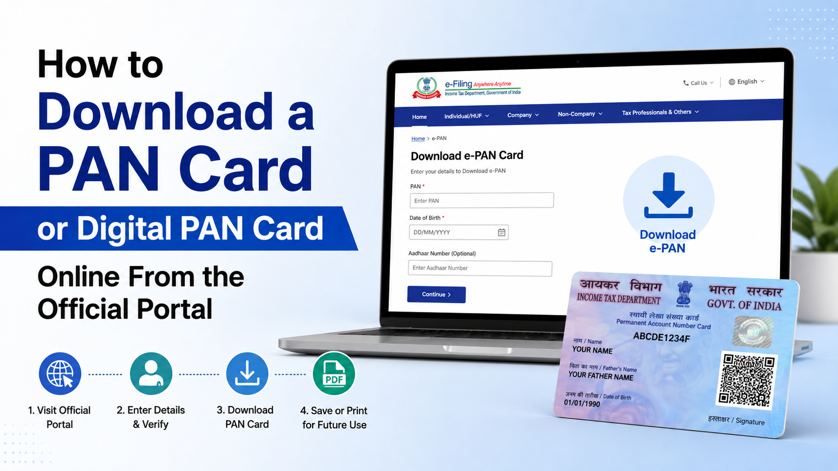 How to Download a PAN Card or Digital PAN Card Online From the Official Portal