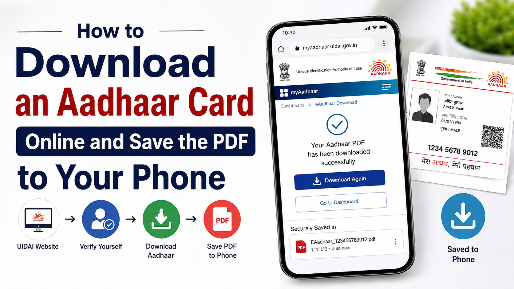 How to Download an Aadhaar Card Online and Save the PDF to Your Phone