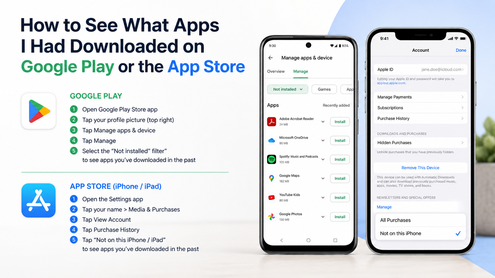 How to See What Apps I Had Downloaded on Google Play or the App Store